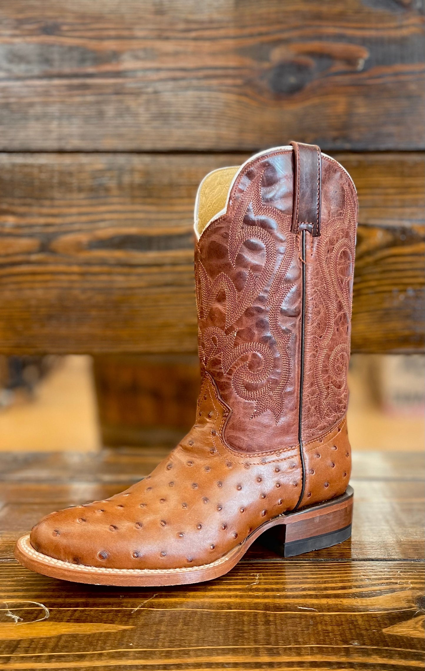 Moreria Men’s Boots Avestruz Africana Shedron/Tornado Cognac