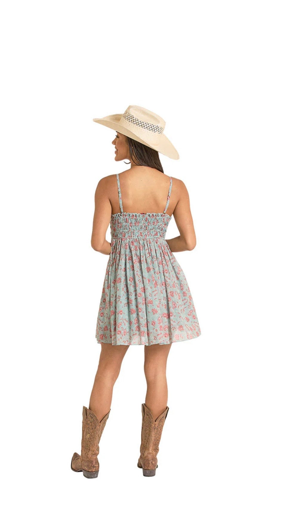 Rock&Roll Women’s Floral Print Mini Dress BWD0R08134
