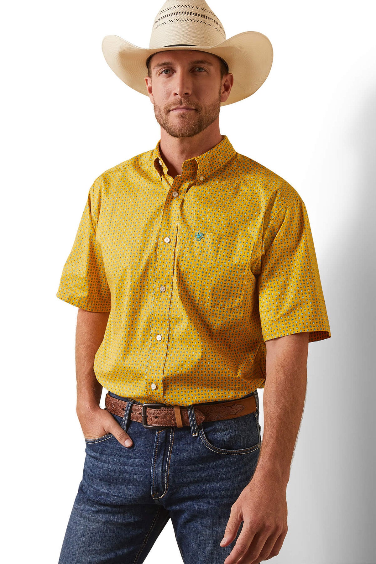 Ariat Men’s Golden Classic Fit Button Down Shirt