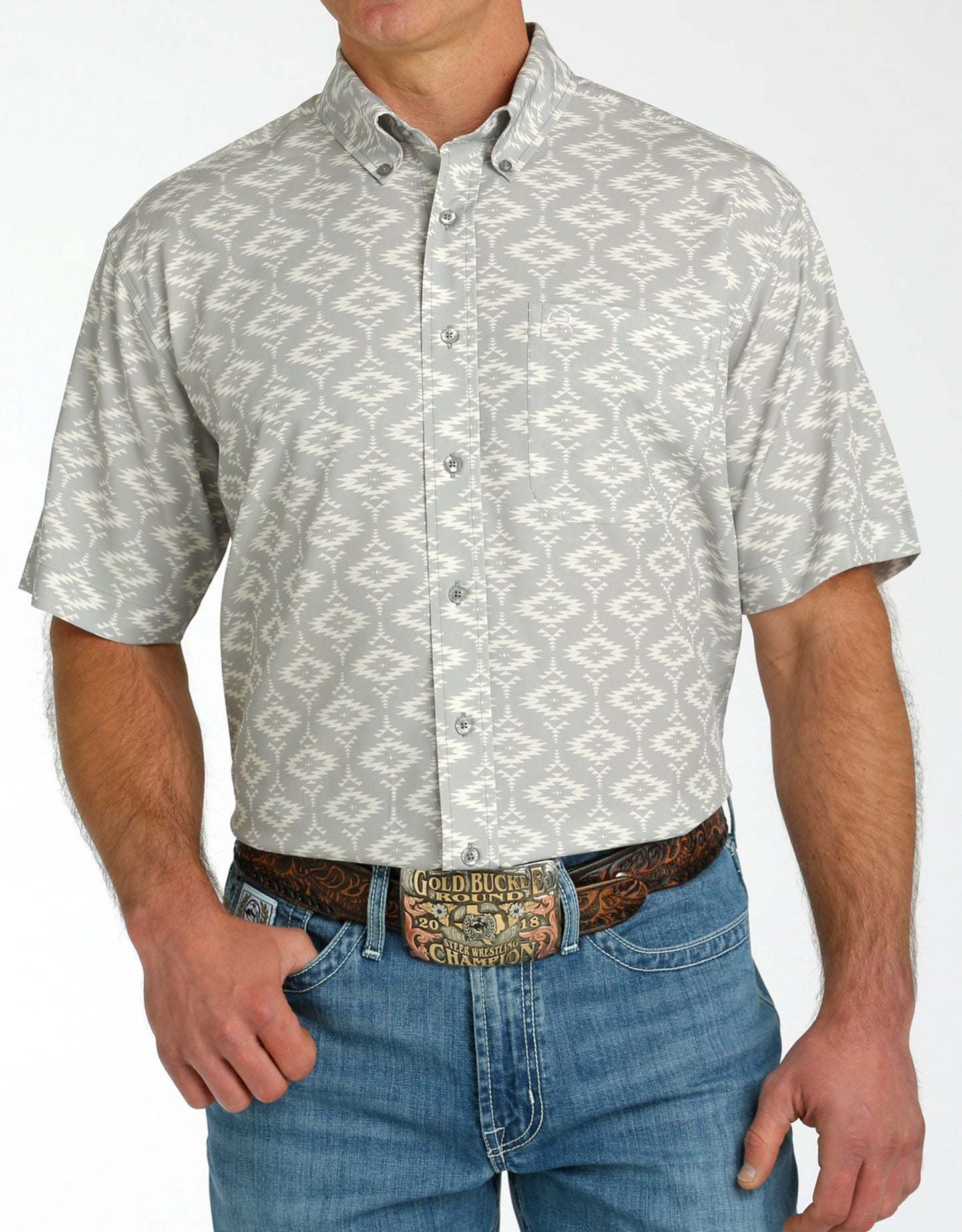 Cinch Men’s Arenaflex SS Shirt Grey