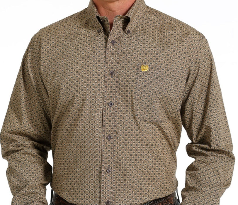 Cinch Men’s GeoPrint LS Shirt