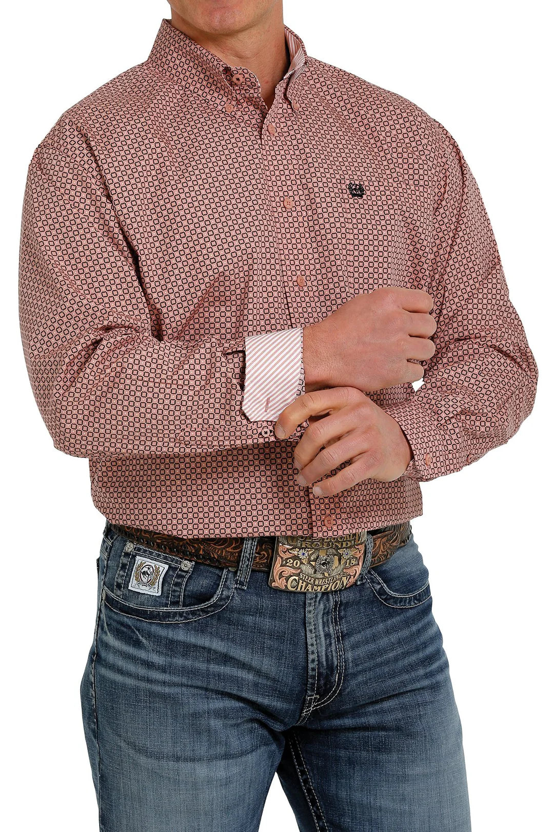 Cinch Men’s LS Pink