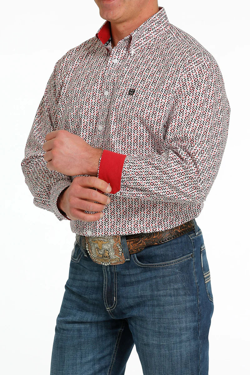 Cinch Men’s LS Shirt White