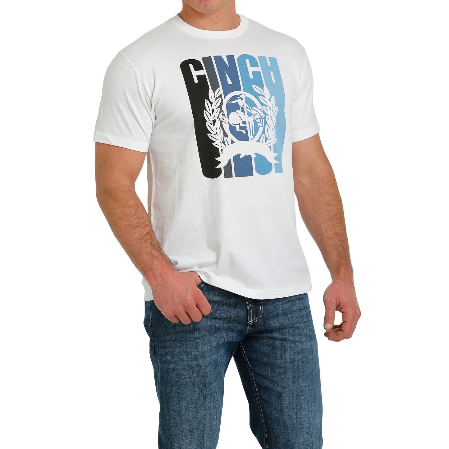 Cinch Men’s SS Graphic T-Shirt White