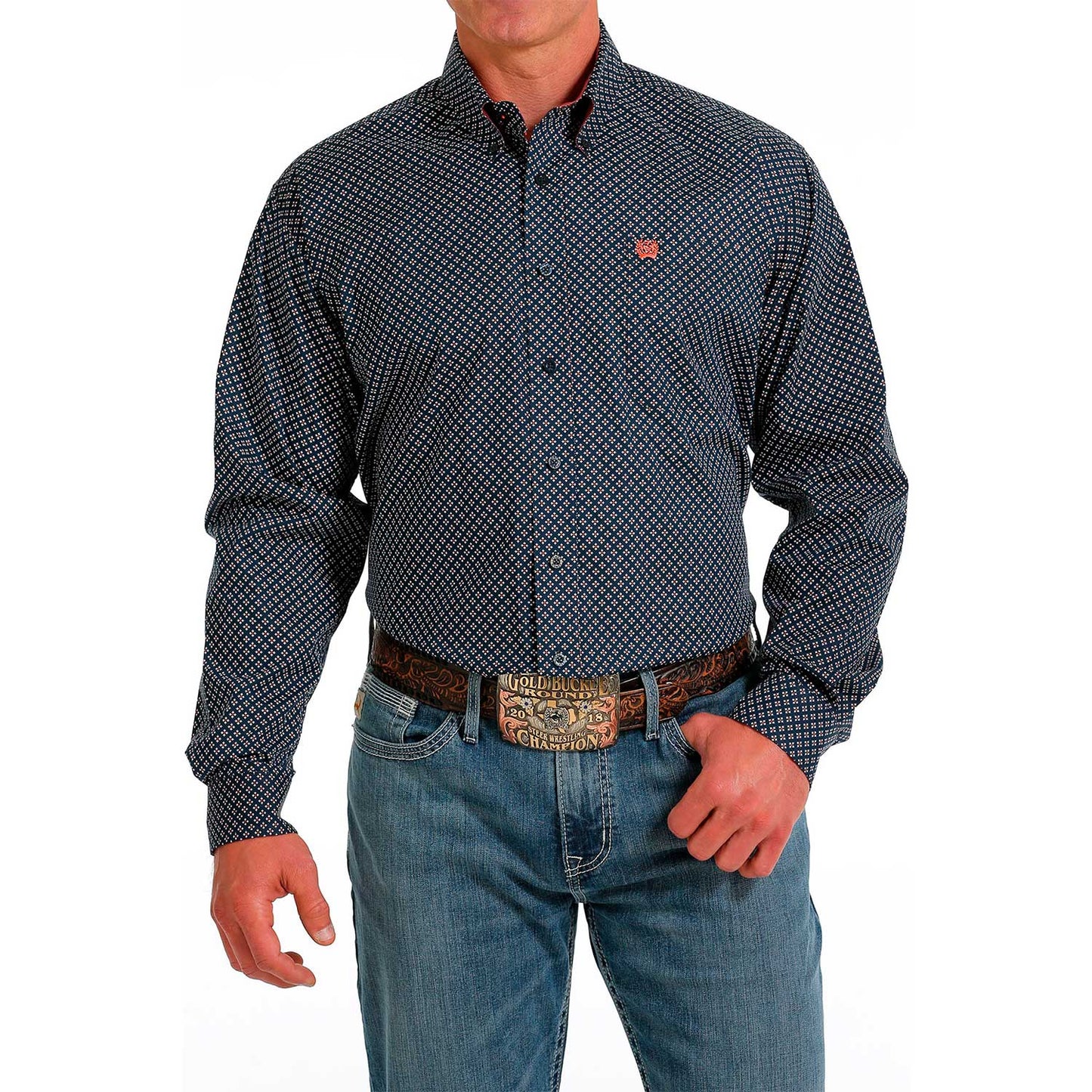 Cinch Men’s LS Shirt Navy