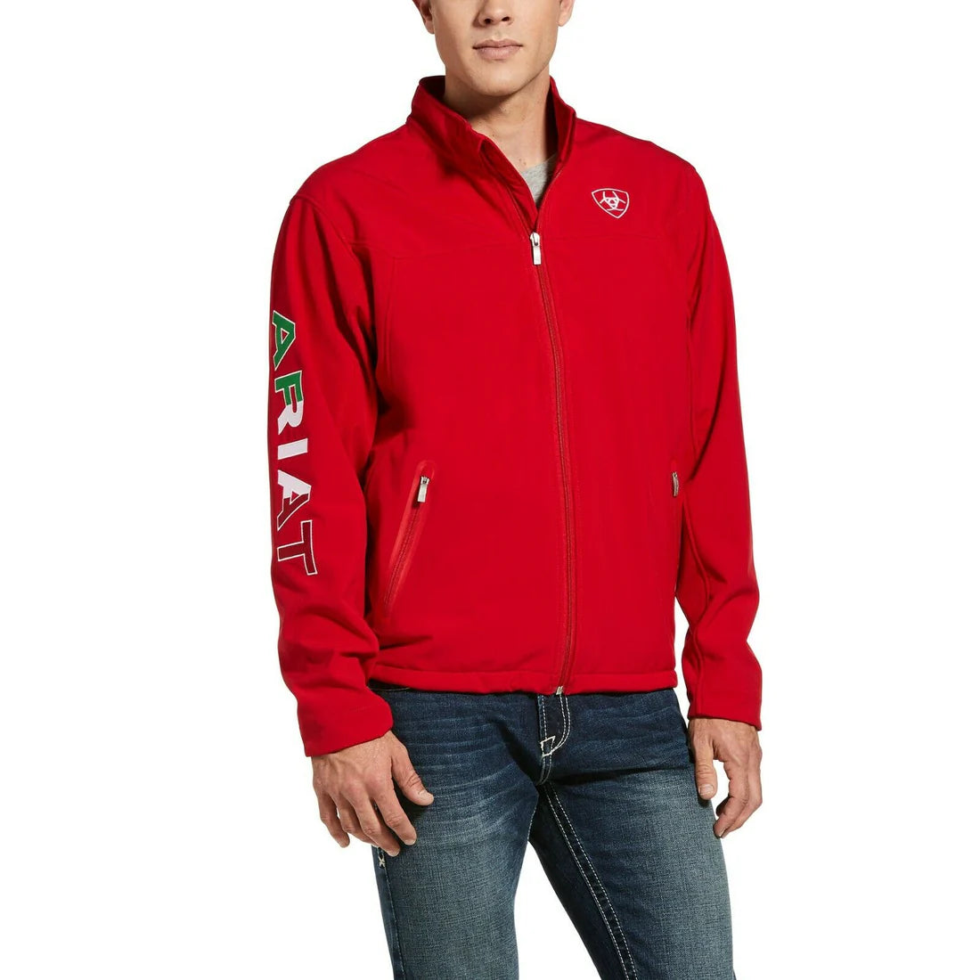 Ariat Men’s Red Mexican Flag Soft Shell Jacket