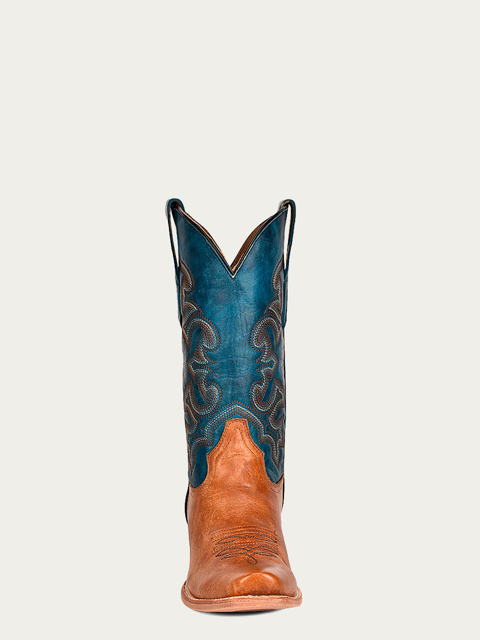 Corral Men’s Navy Blue and Sand Embroidery Square Toe Cowboy Boot