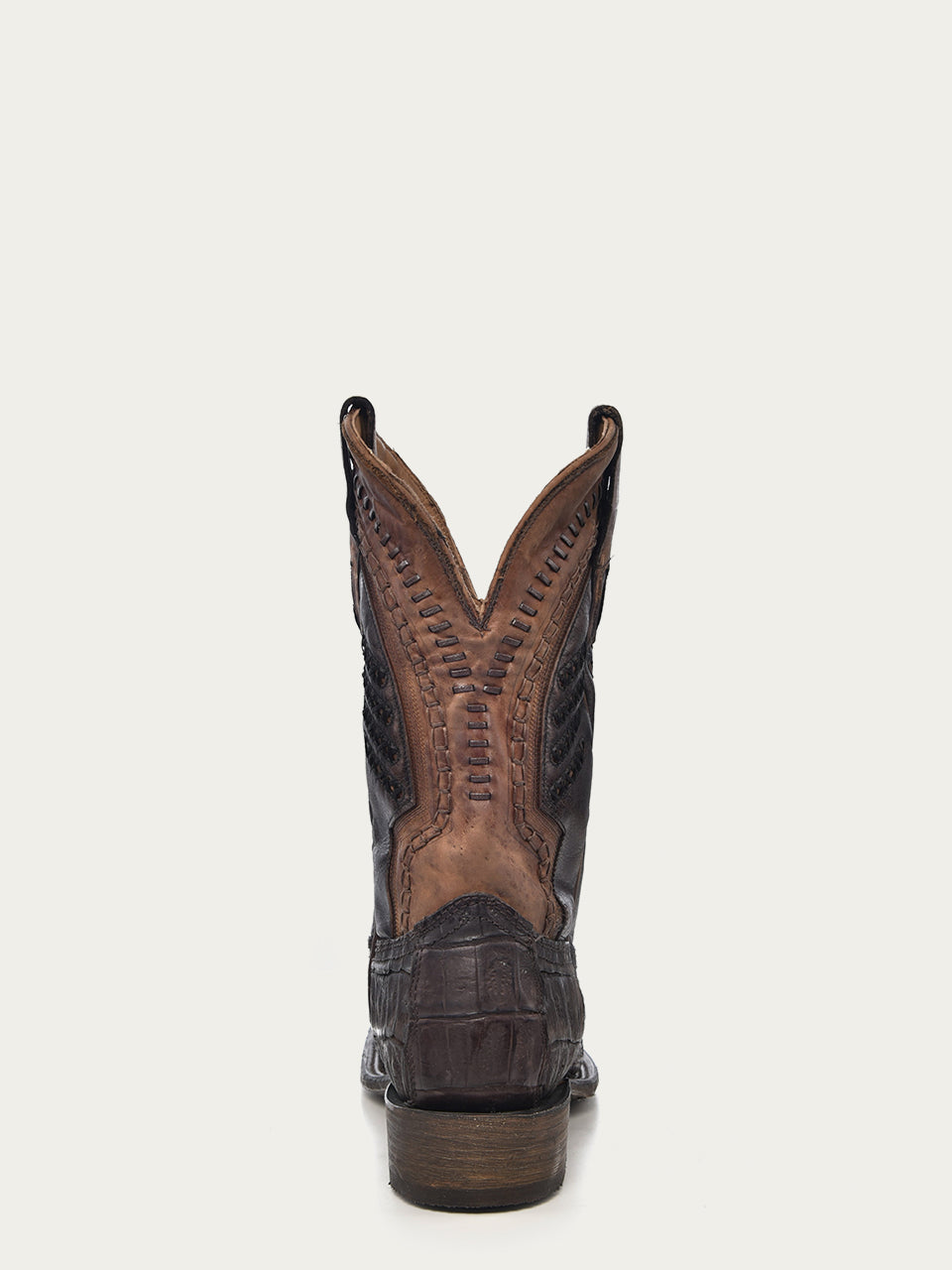 Corral Men’s OilBrown CaimanEmbroidery WovenShaft WideSquareToe CowboyBoot