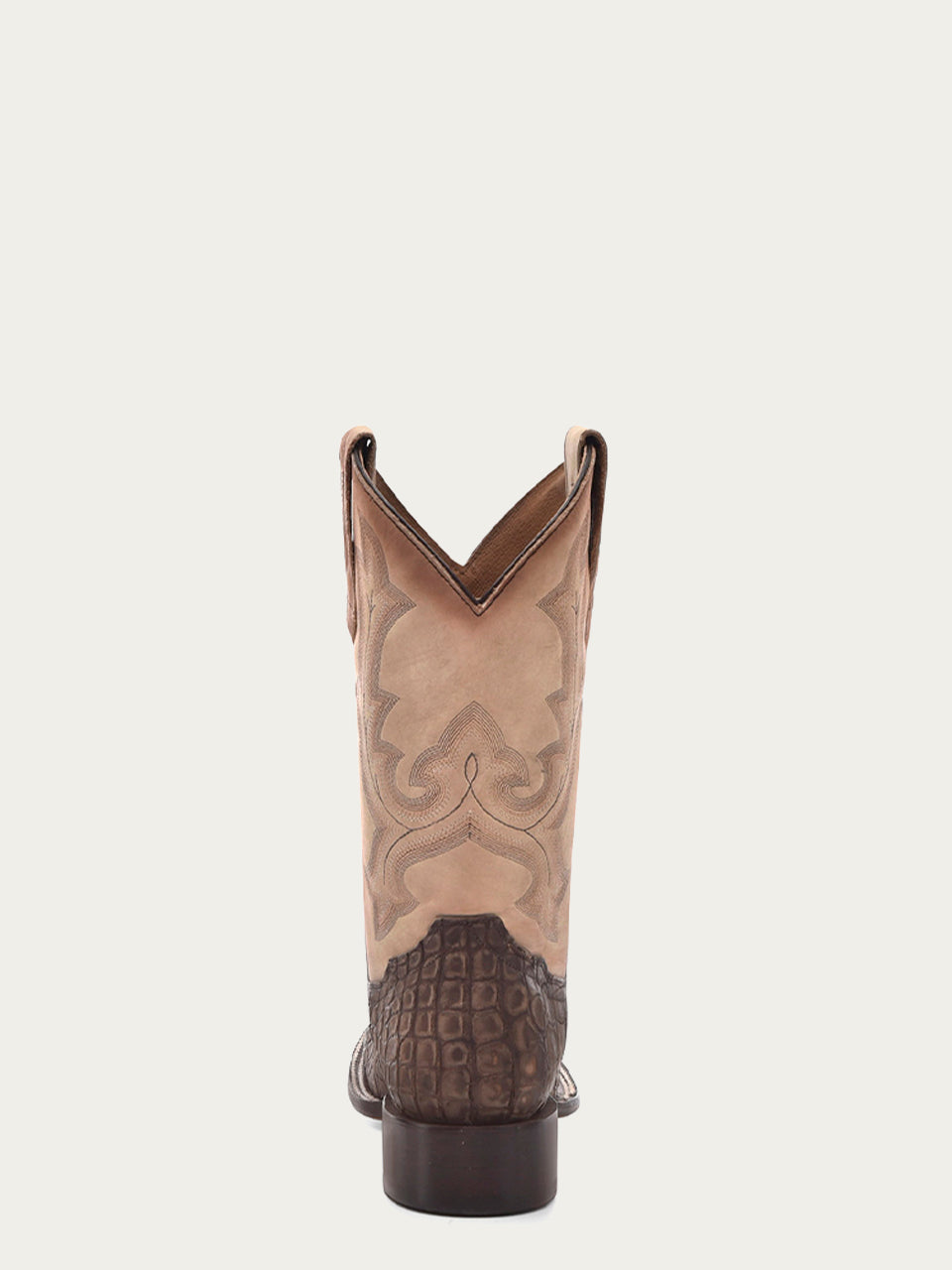 Corral Cappuccino/Sand Embroidery Alligator W Square Toe Cowboy Boot