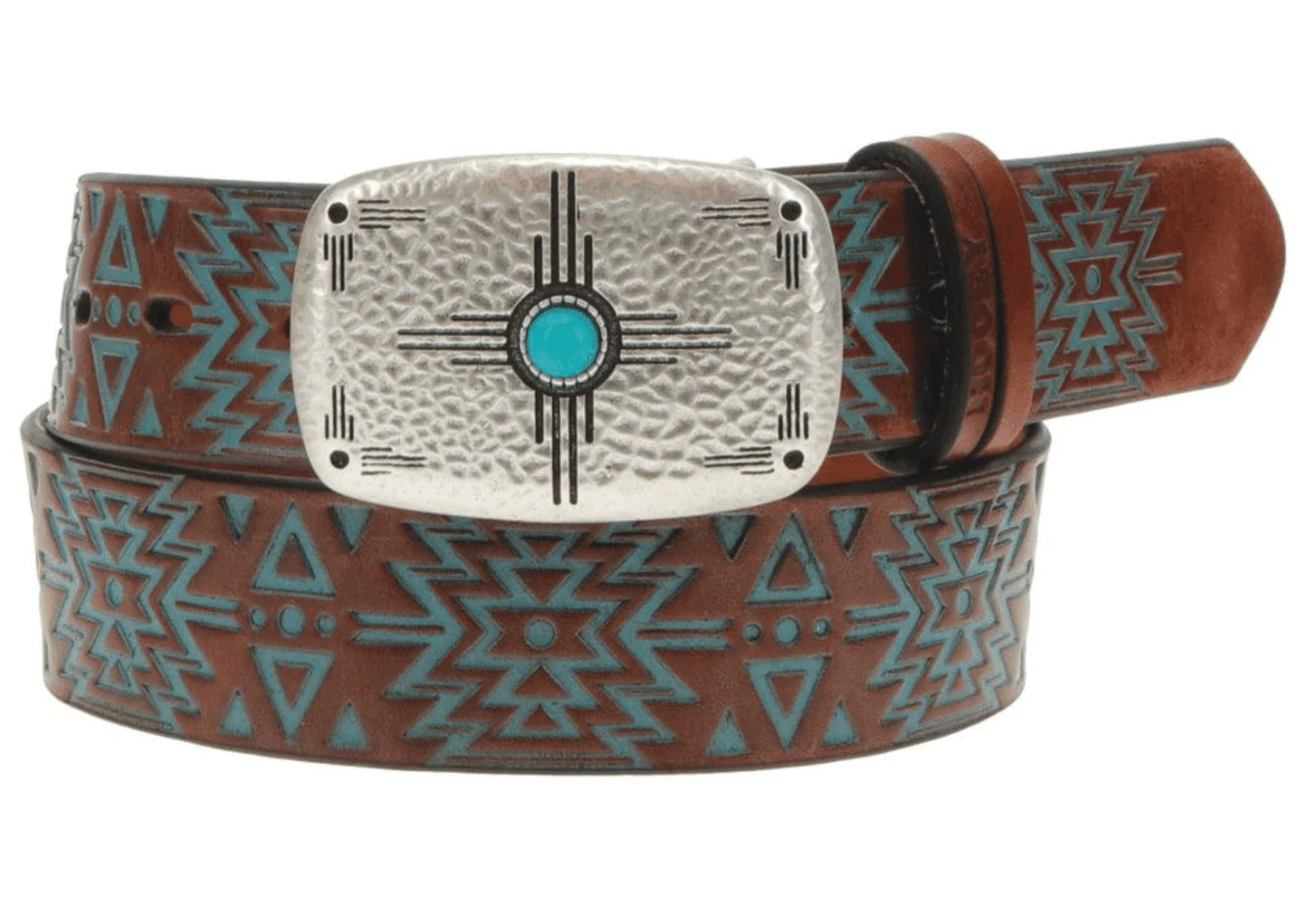 Hooey Women’s Dakota Belt Embossed Turquoise Turquoise