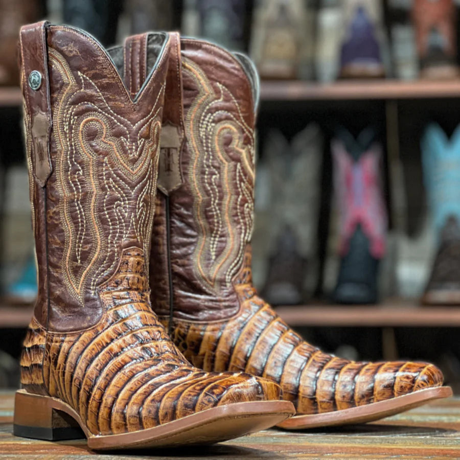 Tanner Mark Print Cognac Caiman Tail TM201703
