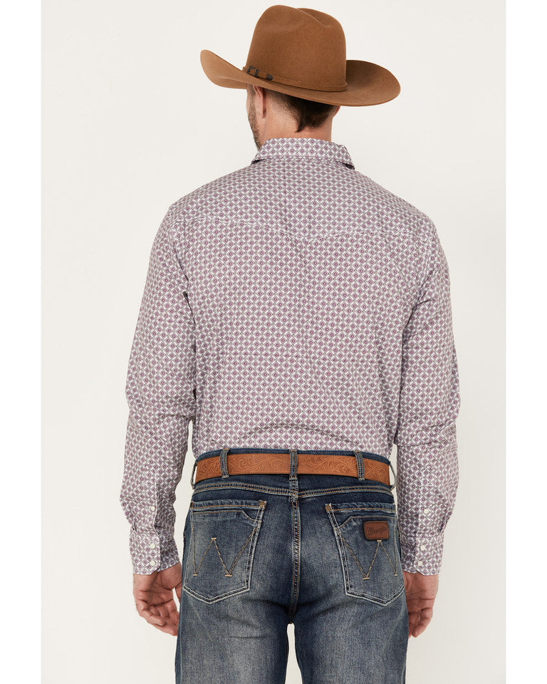 Wranglers 20X Men’s Medallion LS Snap Western Shirt