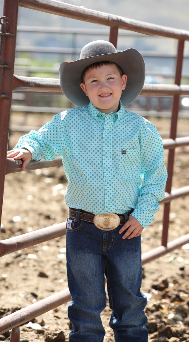 Cinch Boys LS Shirt Light Blue