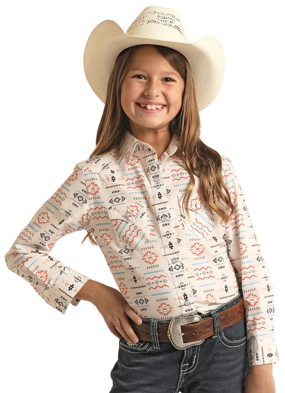 Panhandle Girls Rough Stock Snap Front Shirt