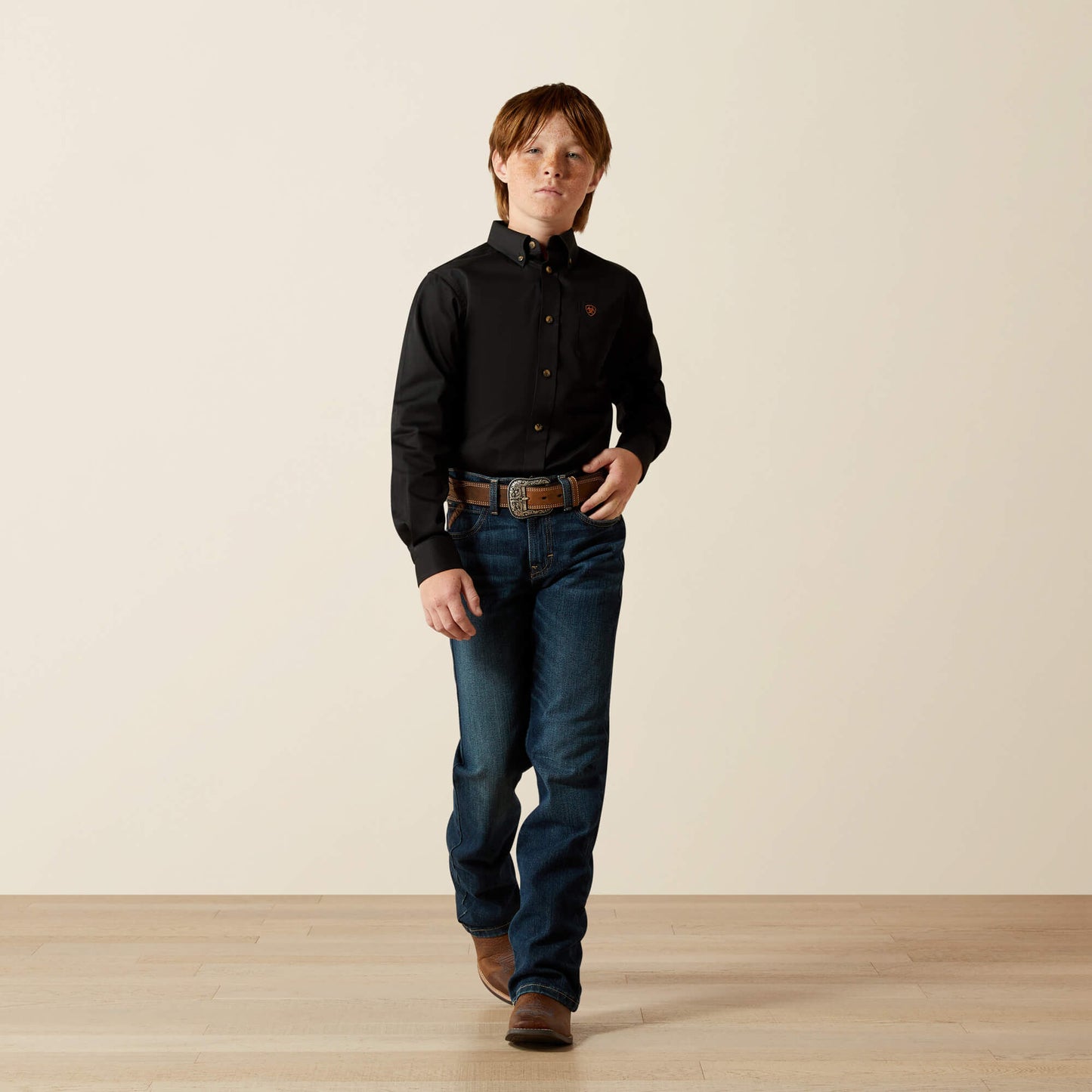 Ariat Boys Solid Twill Classic Fit Shirt