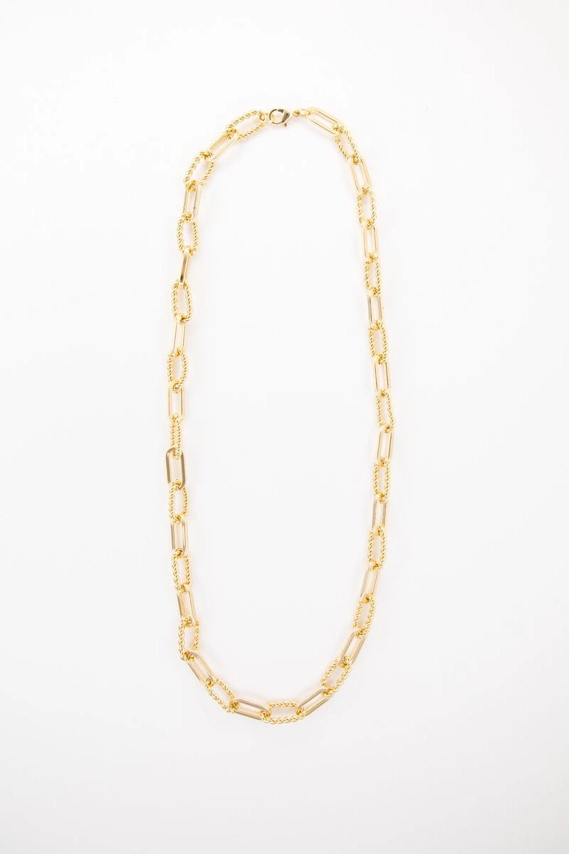 West & Co 18K Yellow Gold Plated Rope Link Chain