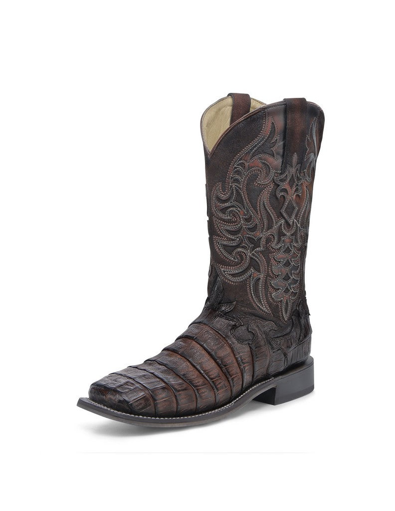 Corral Western Boots Mens Caiman Embroidery Overlay A4775-L