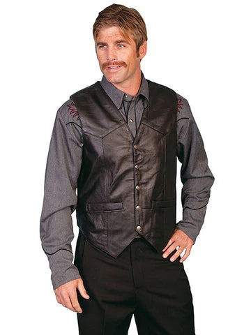 Scully Men’s Black Snap Front Vest