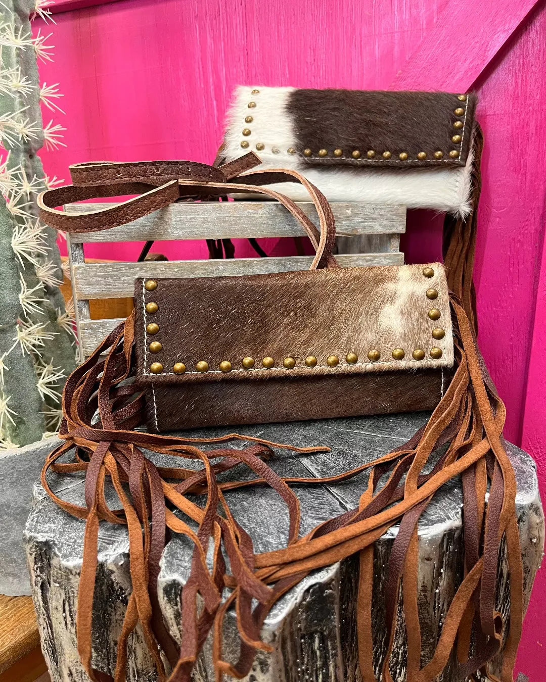 American Darling Hair On Cowhide Crossbody Wallet Purse ADBG553BRW
