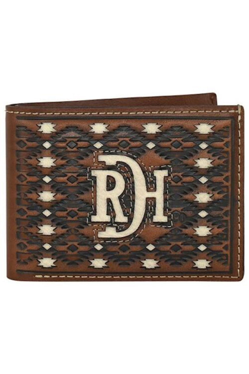 Red Dirt Hat Co Bifold Wallet Embossed W/Ivory Inlay