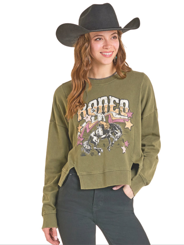 Rock&Roll Women’s Rodeo Graphic Pullover