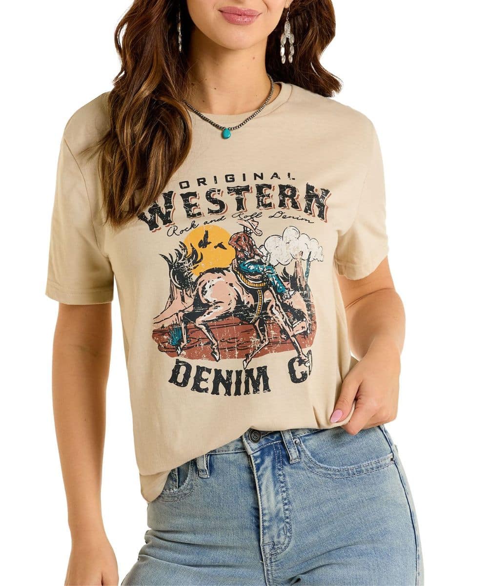 Rock&Roll Women’s Bronco Rider Graphic Tee