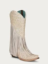 Corral Cowgirl White Lamb Boots