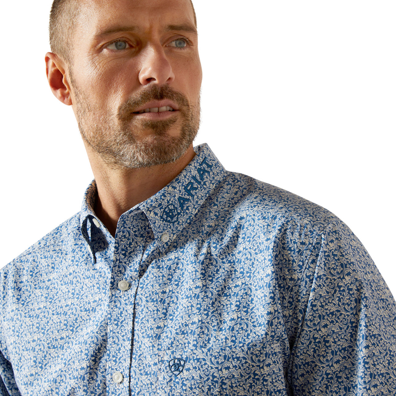 Ariat Team Parks Fitted Blue/Navy Men’s Shirt 10065811
