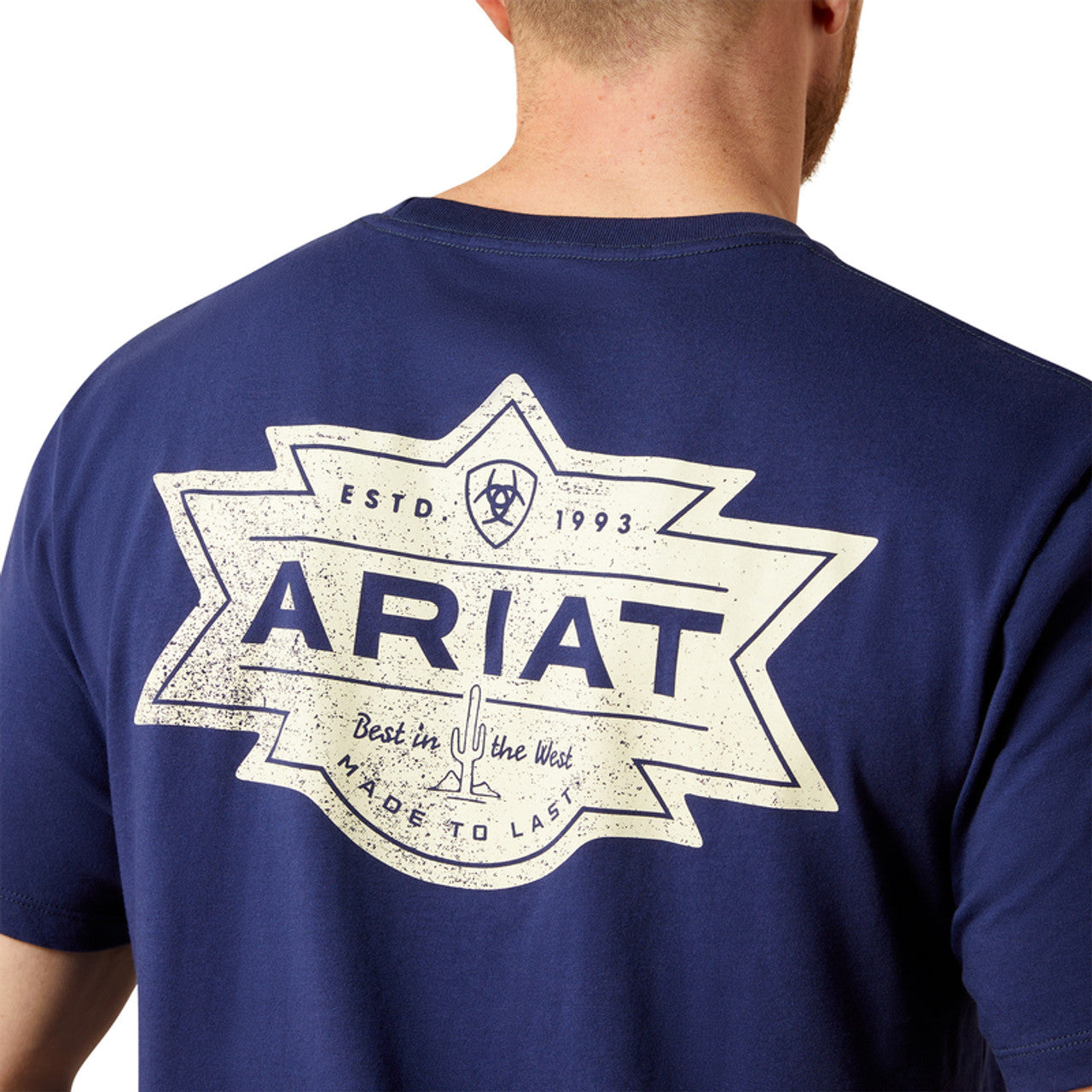 Ariat Mesa Motif Lockup Blue Men’s Tee 10065904
