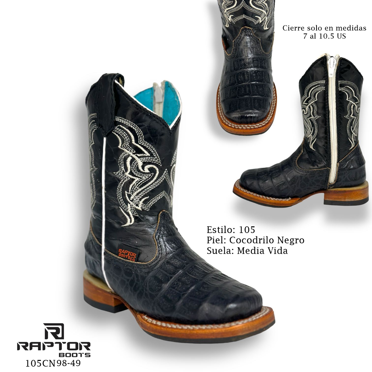 Raptor Boots Kids Lomo Coco Negro
