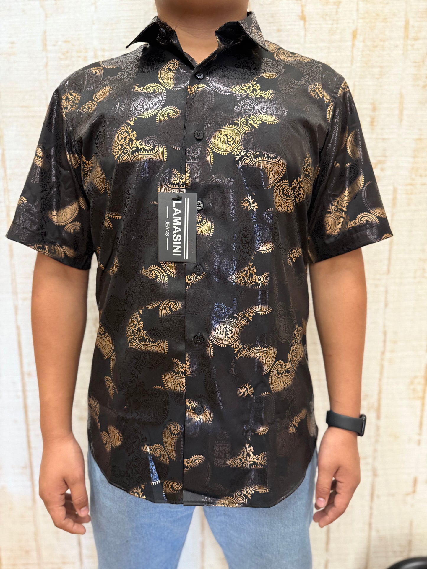 Lamasini Men’s Black SS Shirt