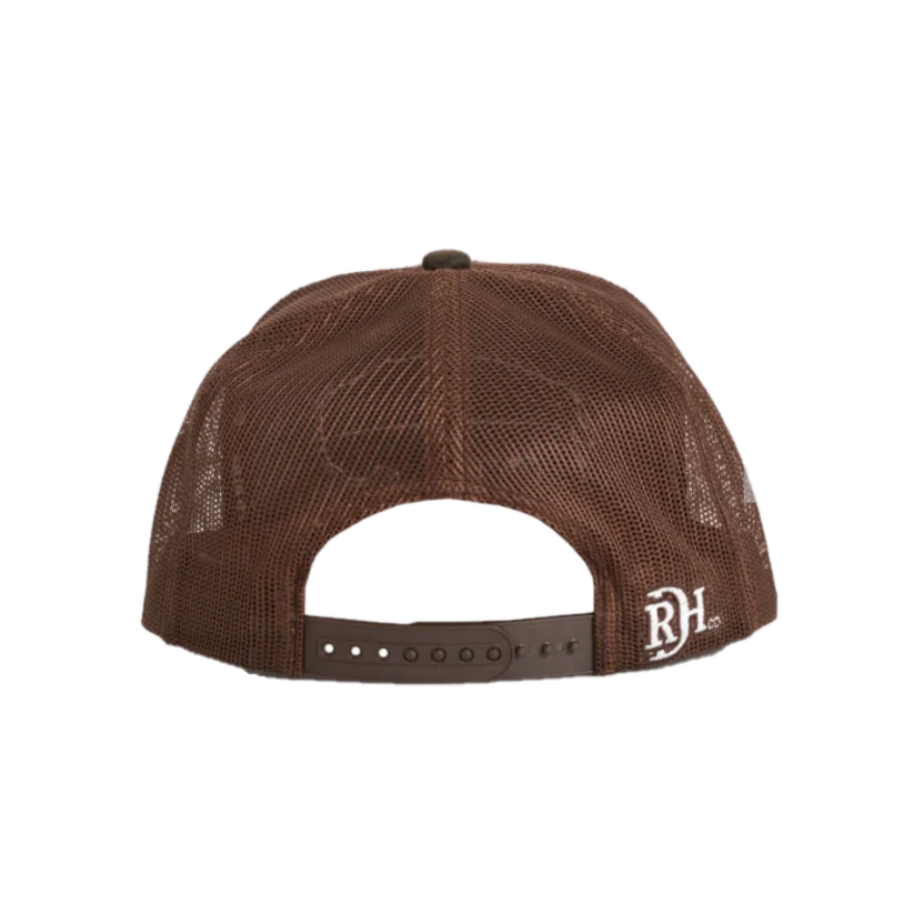 Red Dirt Hat Co Rustic Bison Graphic Leathered Brown Cap