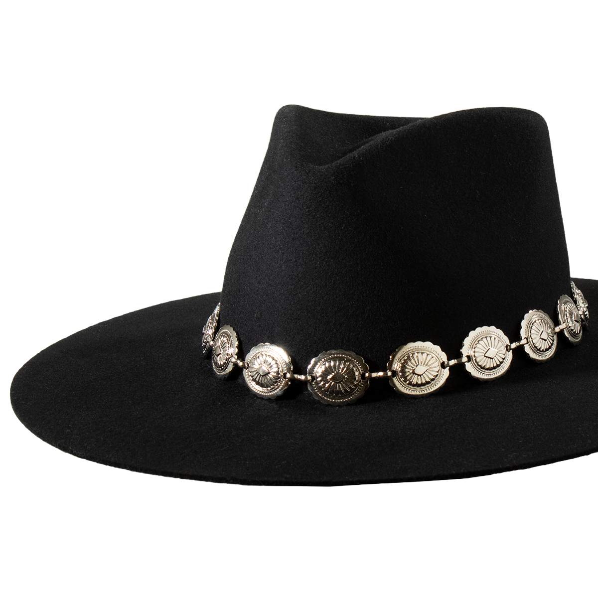 3D Western Silver Concho Hatband D740001436