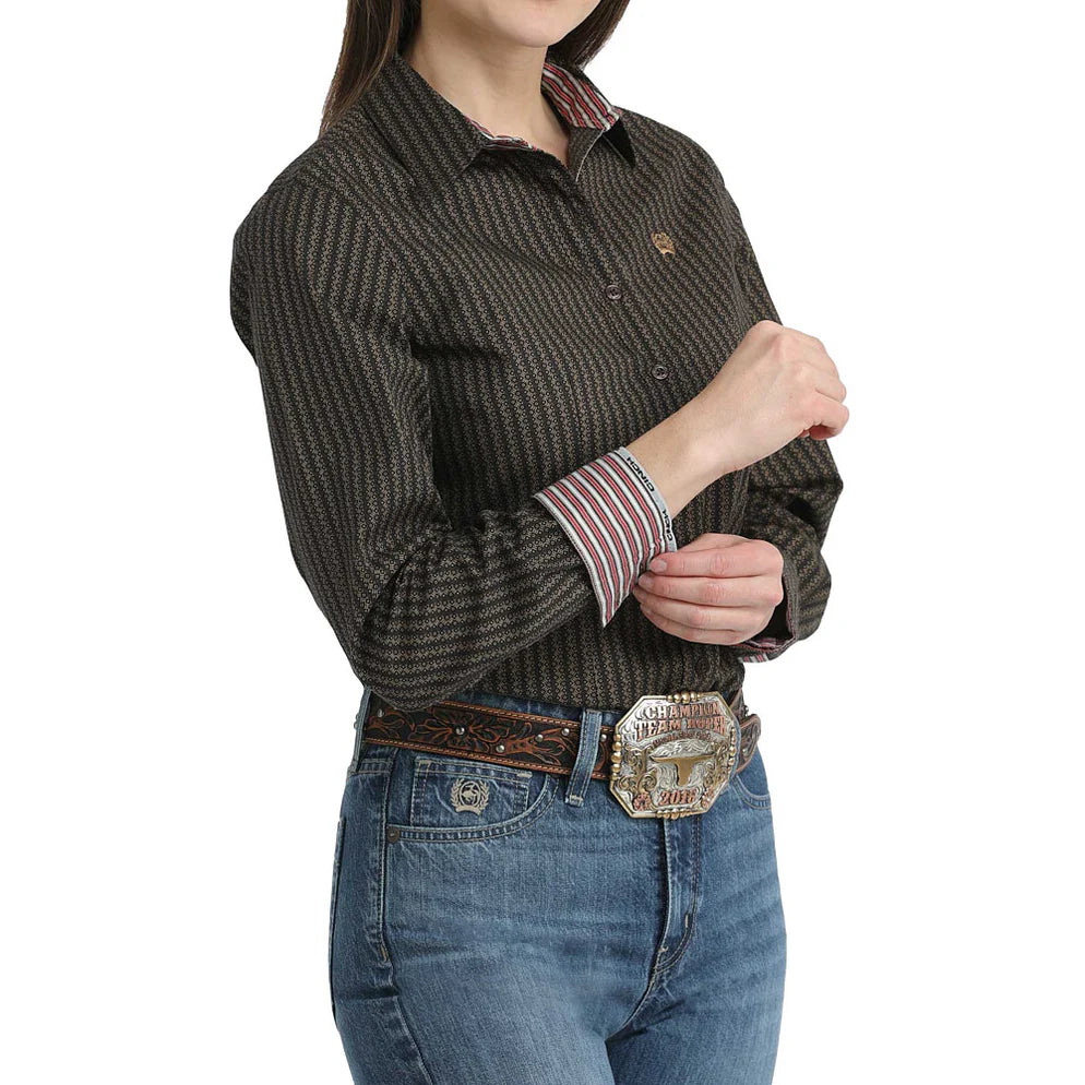 Cinch Women's Brown Print Shirt MSW9165078