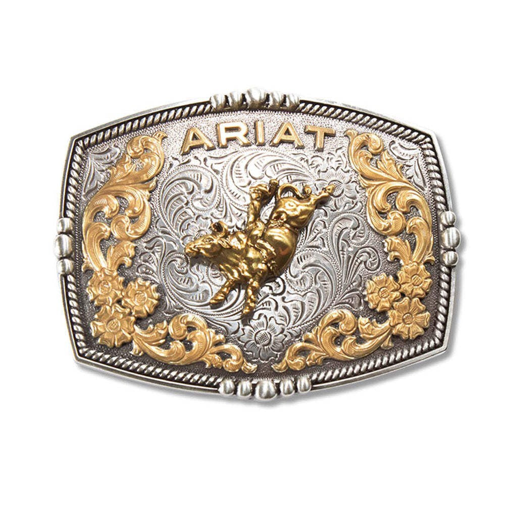 A37065 Ariat Men's Bull Rider Rectangle Belt Buckle