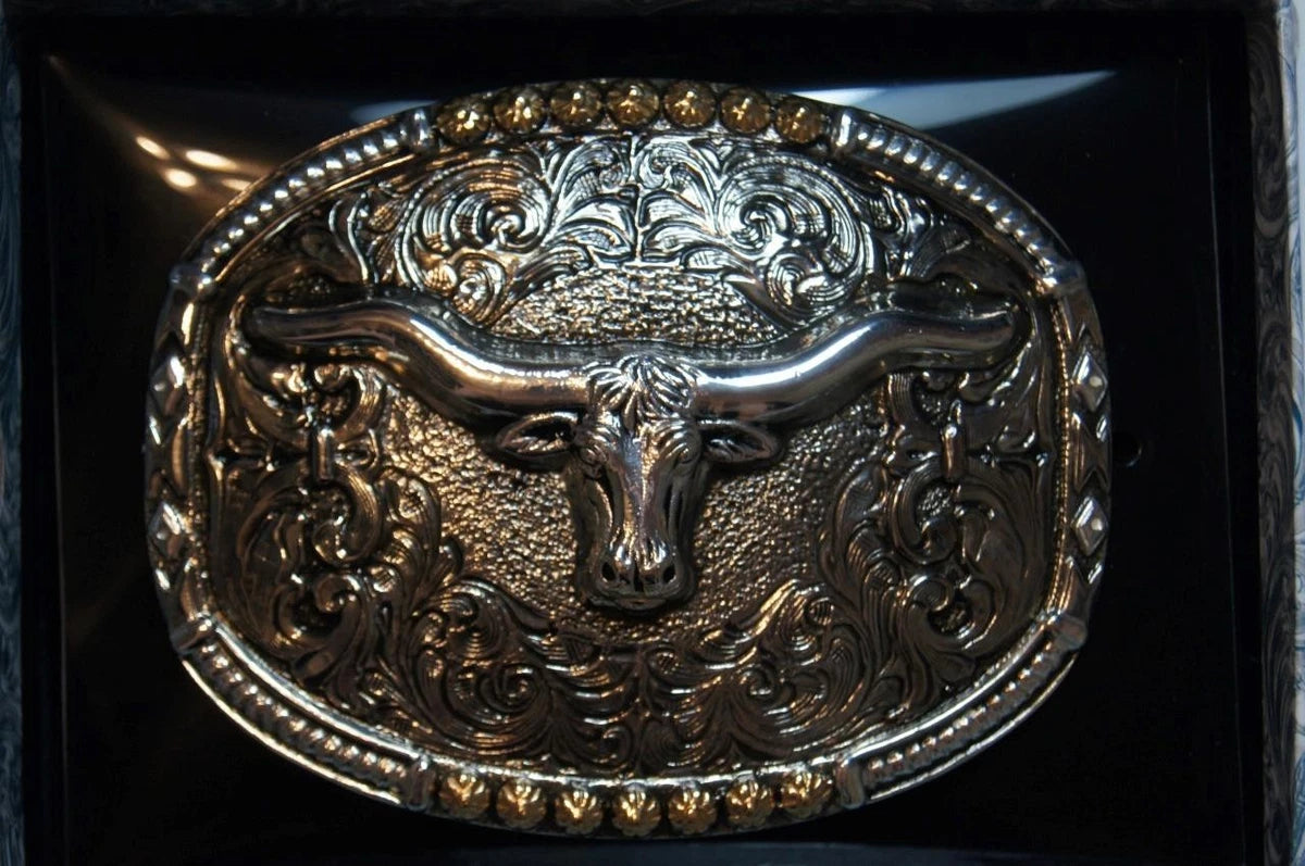 CRUMRINE OVAL LONGHORN BUCKLE | C10019