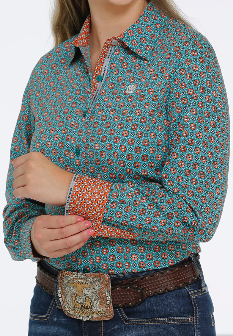 Women’s Shirts Cinch Long Sleeve Button Up