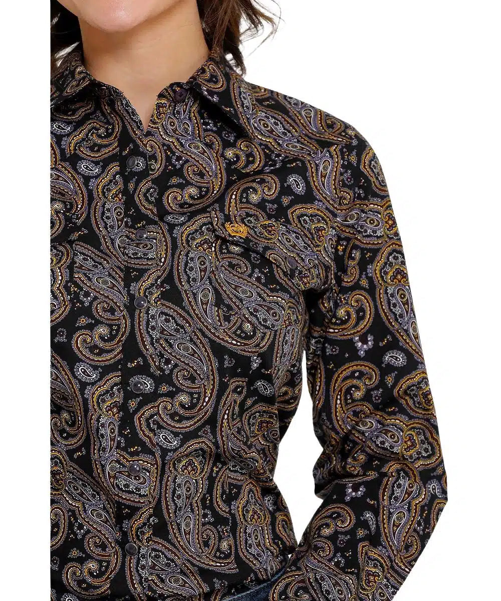 Cinch Women's Paisley Print Snap Western Shirt