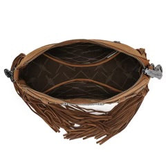 Wrangler Fringe Buckle Hobo Bag/Crossbody Bag Brown WG241-2022BR