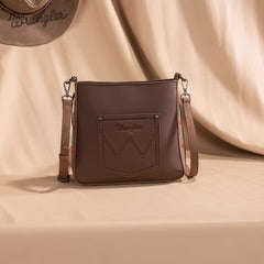 Wrangler Aztec Embroidered Fringe Crossbody Brown WG233-8360BR