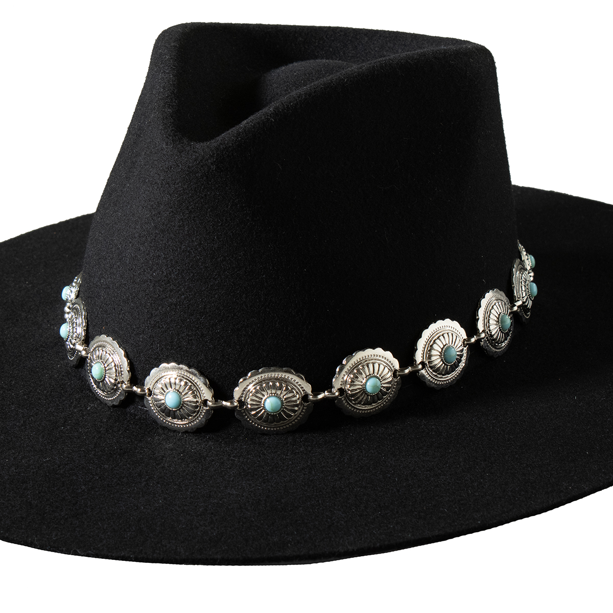 3D Belt Concho Stone Turquoise Hatband D740001733