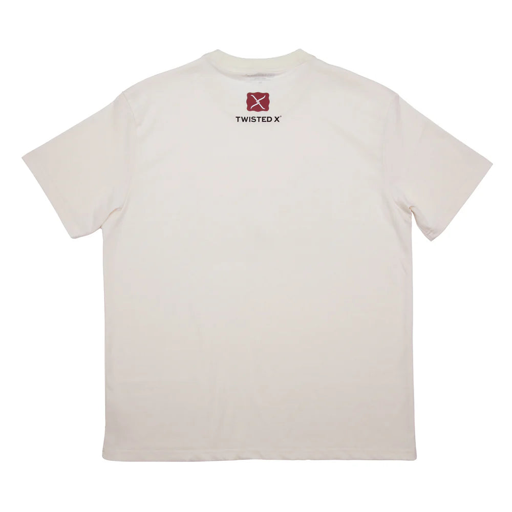 Twisted X Cream Patch T-Shirt TSHIRT006
