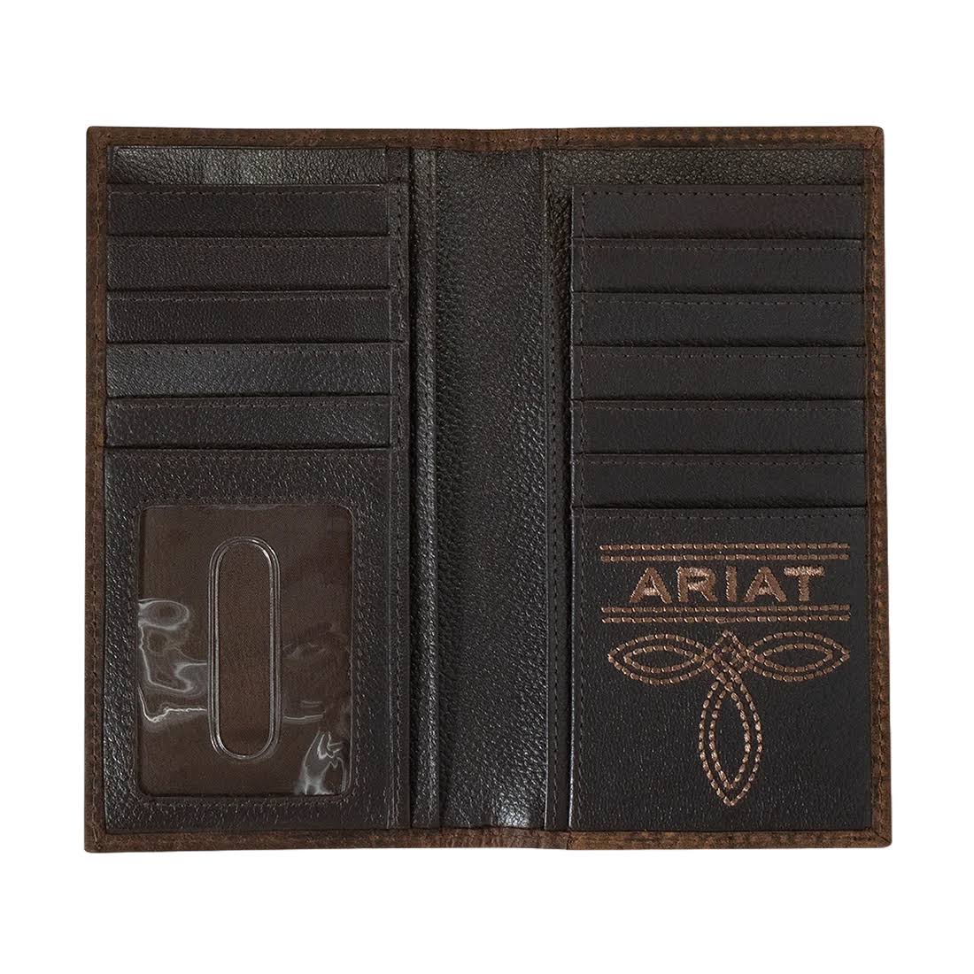 Ariat Brown Bull Hide Rodeo Wallet A3554302