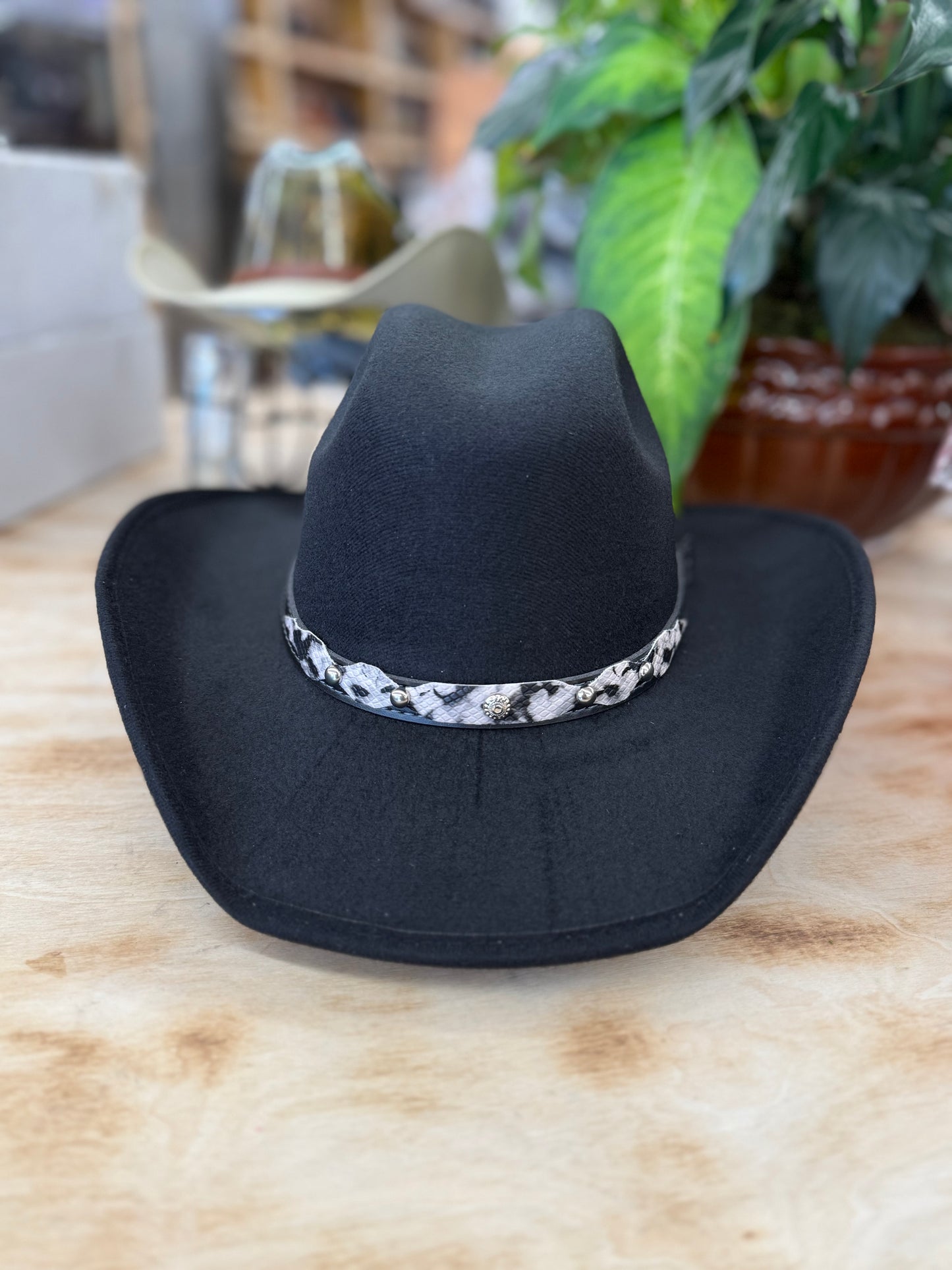 Kids Black Felt Hat OS