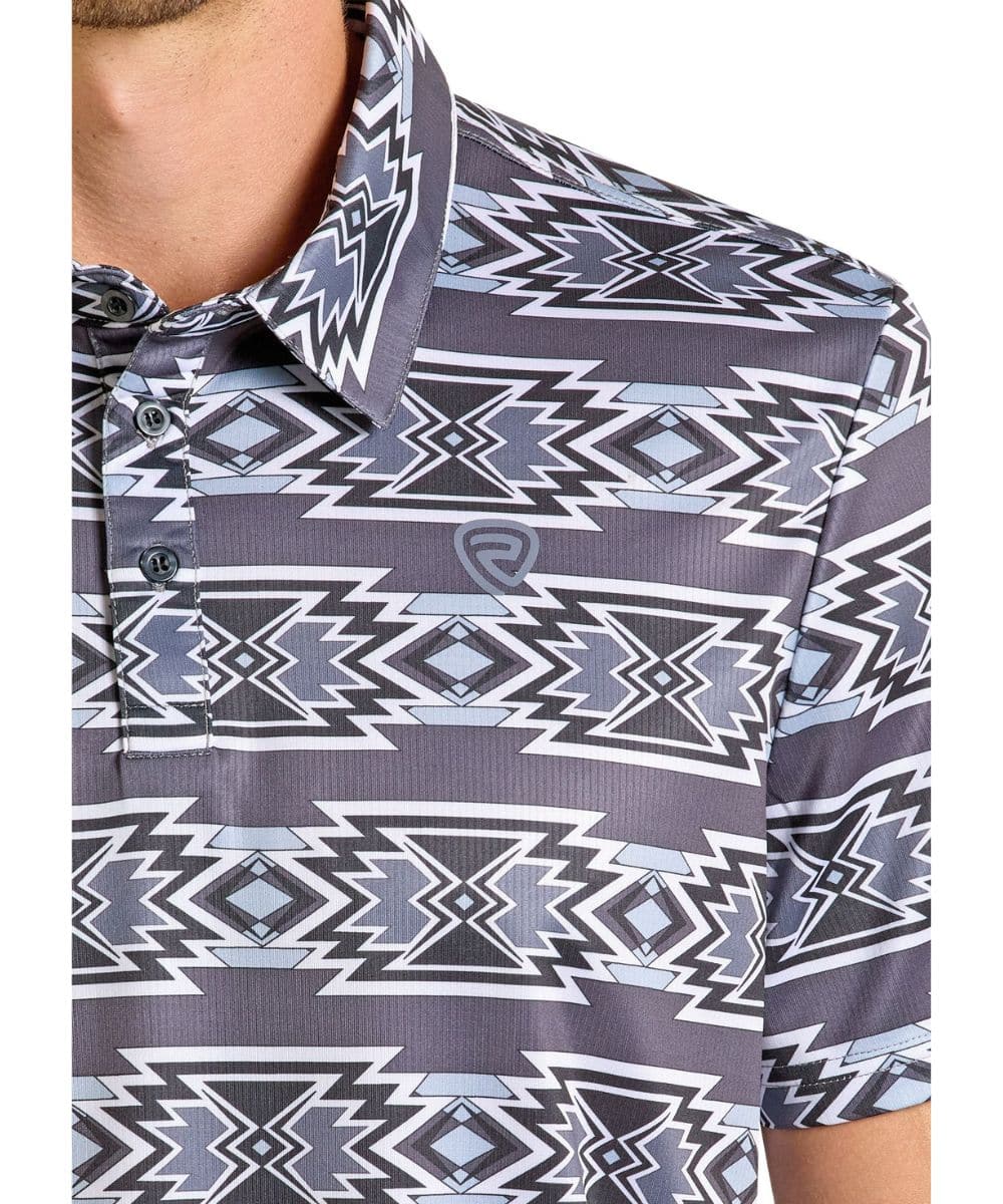 Rock&Roll Men’s Aztec Printed Polo