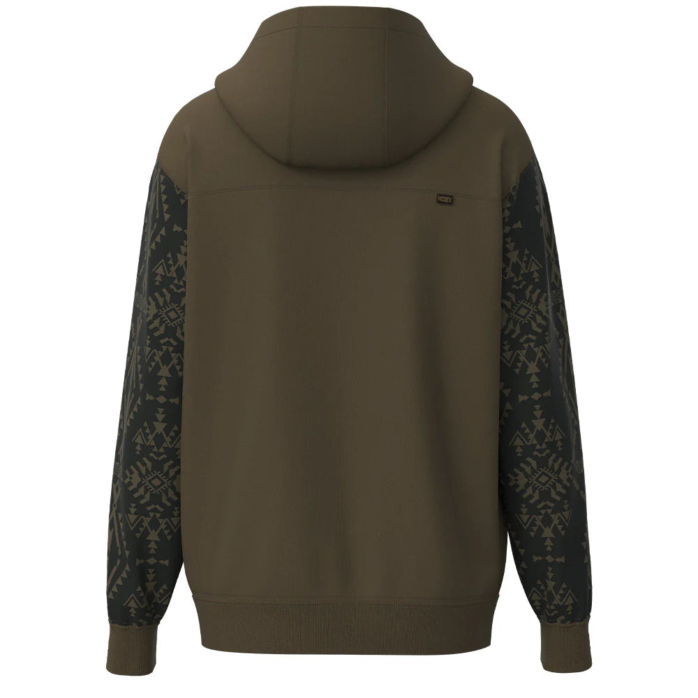 Hooey "Legendary Hoody" Brown W/Aztec On Sleeves HH1333BRAZ