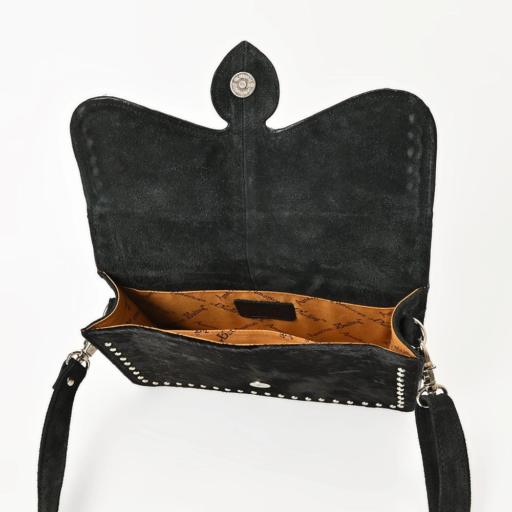 American Darling Hair On Hide Cowhide W/Bit Black ADBGM849