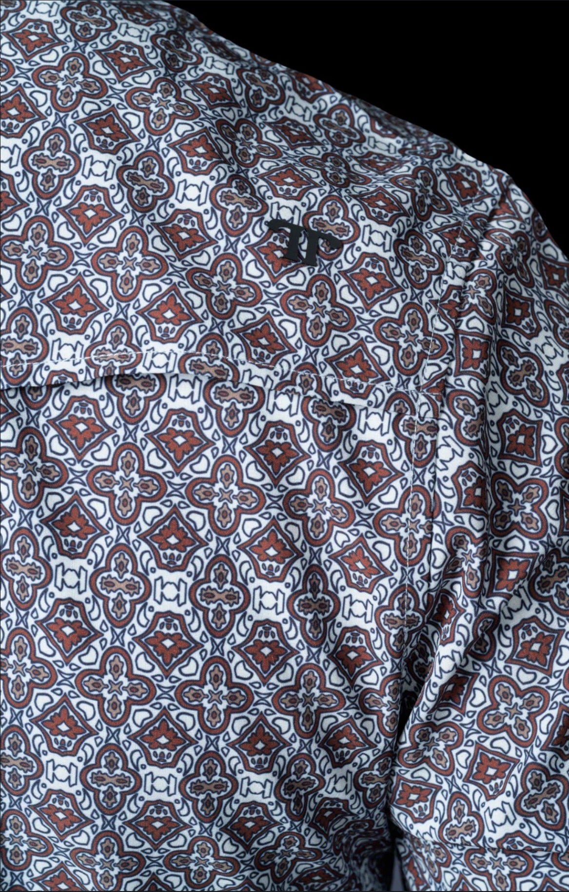 Ferrell The Connor In Brown Long Sleeve Snap Shirt FPL1026006