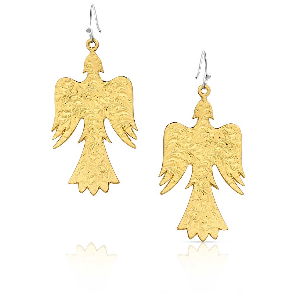 Montana Er Thunderbird Gold Earings