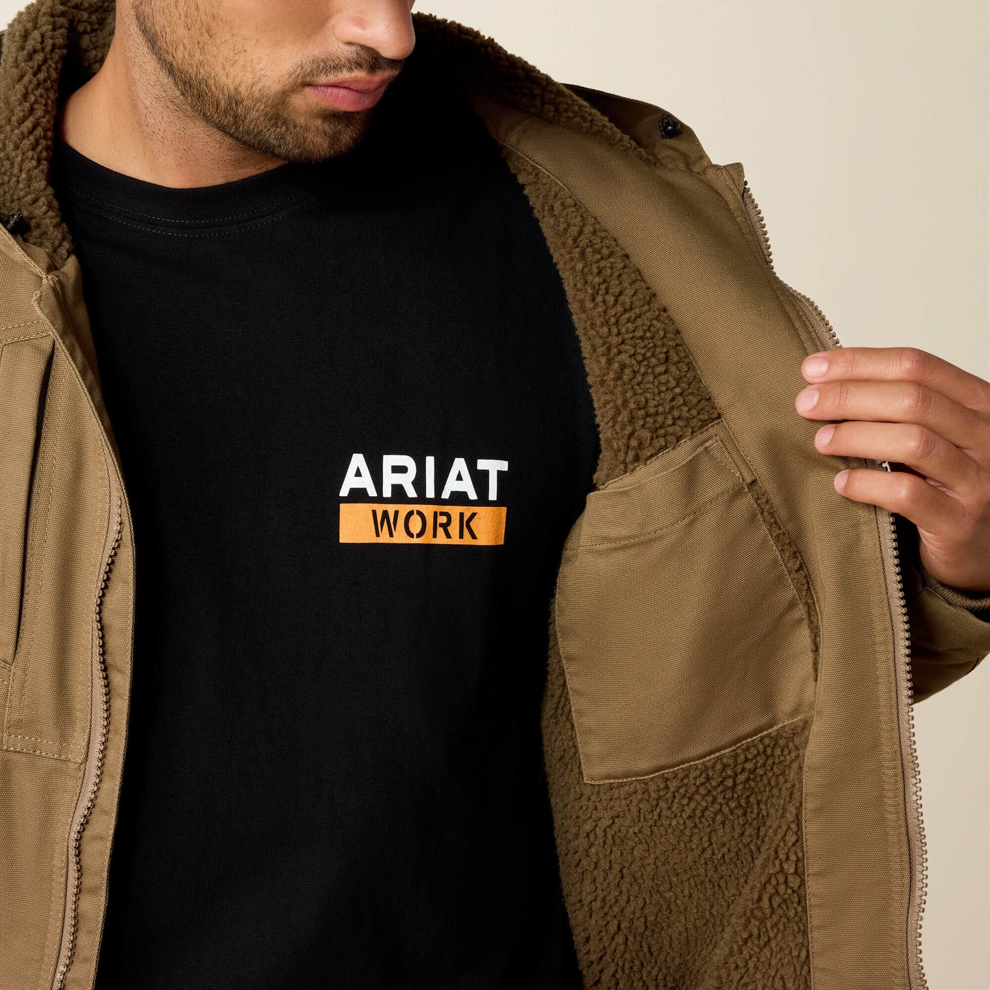 Ariat Rebar DuraCanvas Men’s Field Khaki Jacket 10032964.